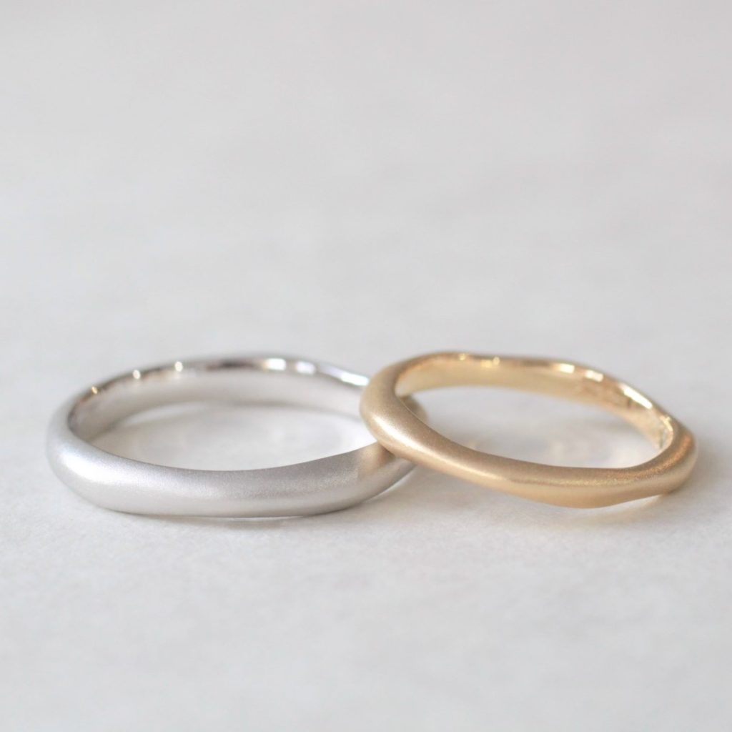 マリージュエリーのオーダーメイド結婚指輪　地金はゴールド、プラチナ　長野県軽井沢のオーダーメイドマリッジリング